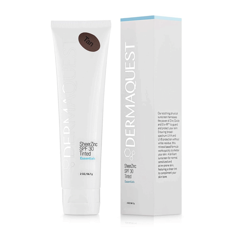 Disote SheerZinc SPF 30 Tinted Tan – Lightweight Mineral Sunscreen with Natural Tint (2oz)